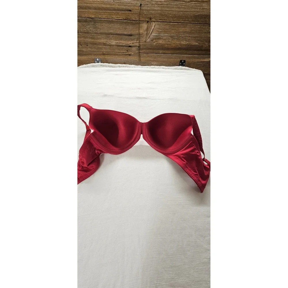 Ambrielle Super‎ Soft Full Coverage Underwire Bra Red 38G Lace Trim 76220-3